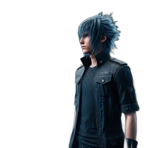 jacket, hair, dragon, weapon transparent PNG cut-out