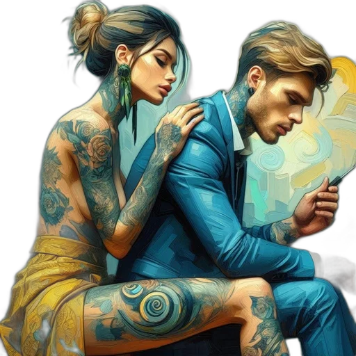 cyberpunk, fantasy art, concept art, comic book art transparent PNG cut-out
