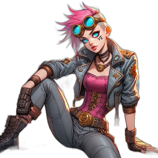 jacket, weapon, concept art, cyberpunk transparent PNG cut-out