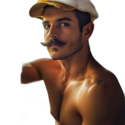 hat, face, staff, animal transparent PNG cut-out