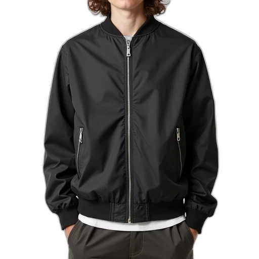 jacket, monochrome, asos, harrington transparent PNG cut-out