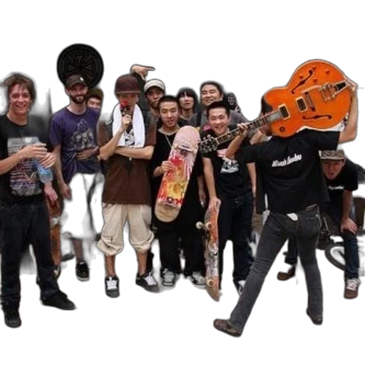 staff, group, young, men transparent PNG cut-out