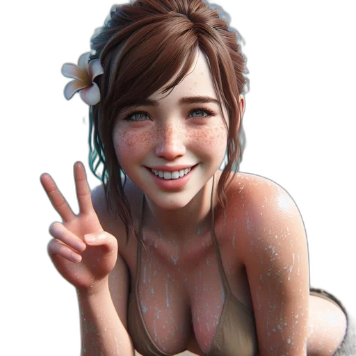 face, dress, robot, photorealistic transparent PNG cut-out