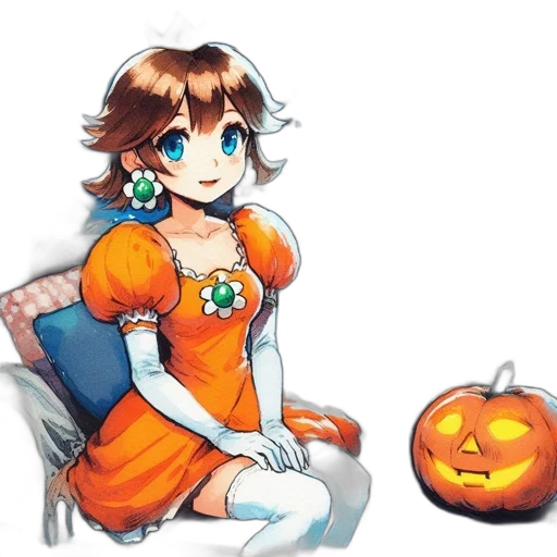 dress, staff, crown, robot transparent PNG cut-out