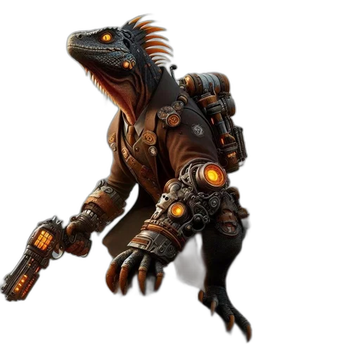 dragon, creature, staff, animal transparent PNG cut-out
