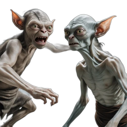 creature, concept art, photorealistic, 3d render transparent PNG cut-out