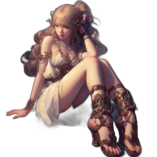 dress, shoes, fantasy art, concept art transparent PNG cut-out