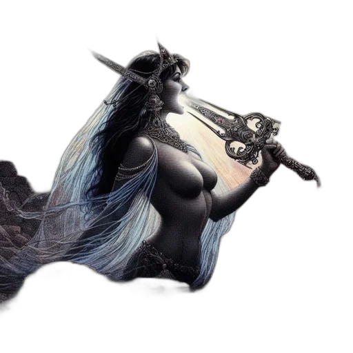 weapon, dragon, staff, fantasy art transparent PNG cut-out
