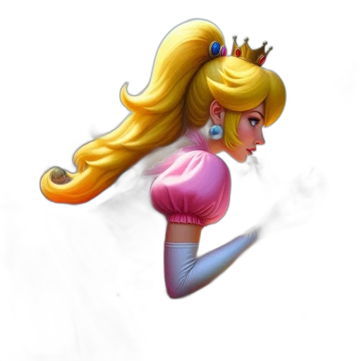 crown, dress, staff, hair transparent PNG cut-out