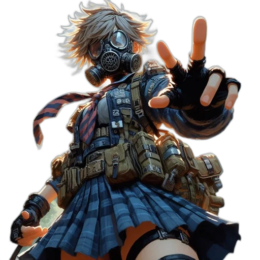 weapon, mask, concept art, anime transparent PNG cut-out