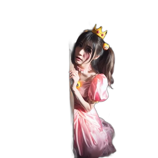 dress, crown, staff, flower transparent PNG cut-out