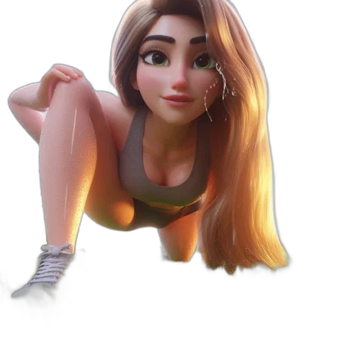 dress, jewelry, hair, face transparent PNG cut-out