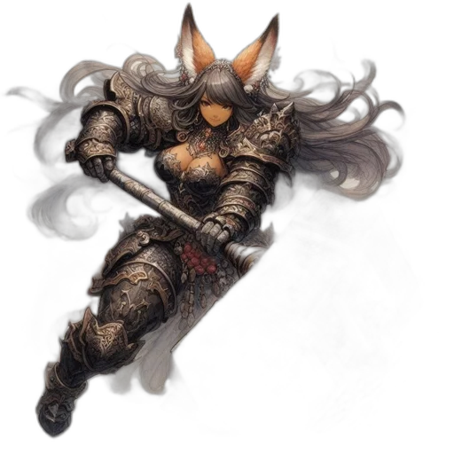 staff, dragon, mask, hair transparent PNG cut-out