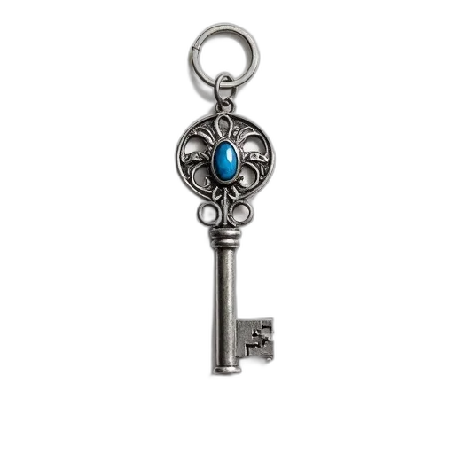 jewelry, staff, silver, key transparent PNG cut-out
