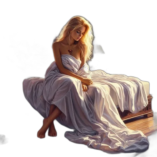 dress, concept art, oil painting, fantasy art transparent PNG cut-out