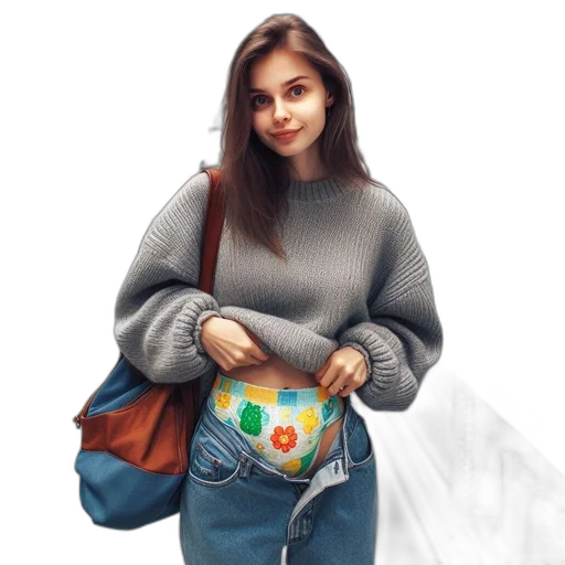 jacket, jewelry, oil painting, photorealistic transparent PNG cut-out