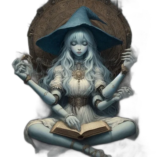 staff, sword, hat, fantasy art transparent PNG cut-out