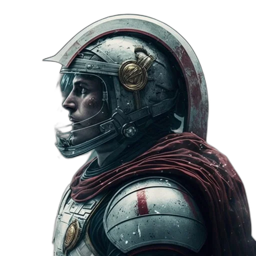 face, robot, sword, crown transparent PNG cut-out