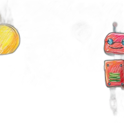 robot, concept art, 3d render, pixel art transparent PNG cut-out