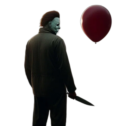 mask, creature, staff, jacket transparent PNG cut-out