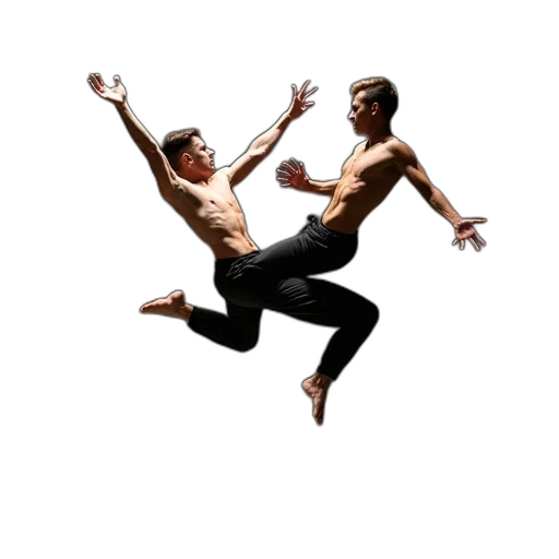 photorealistic, concept art, two, young transparent PNG cut-out