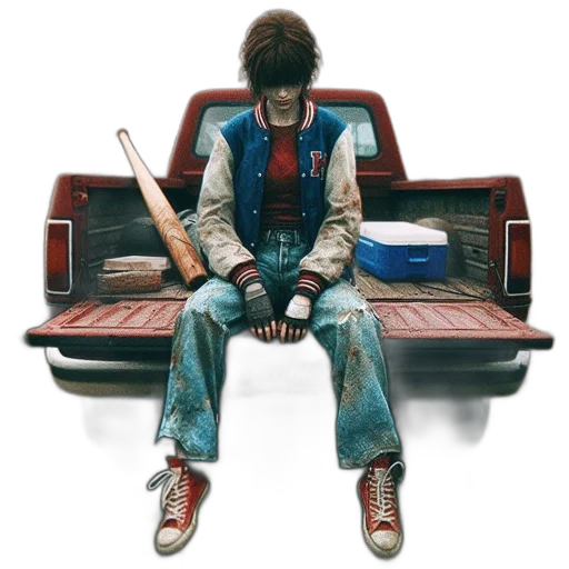 car, jacket, weapon, concept art transparent PNG cut-out