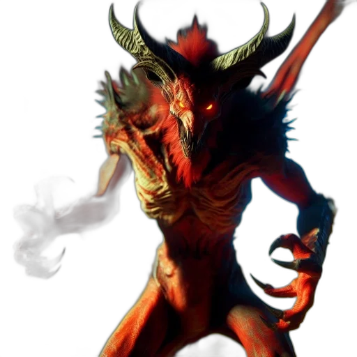 dragon, mask, creature, staff transparent PNG cut-out