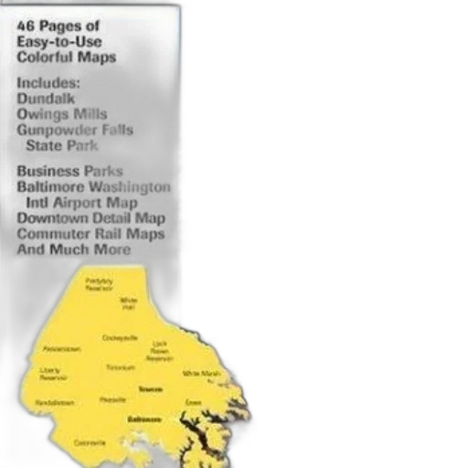 colorful, map, baltimore, features transparent PNG cut-out