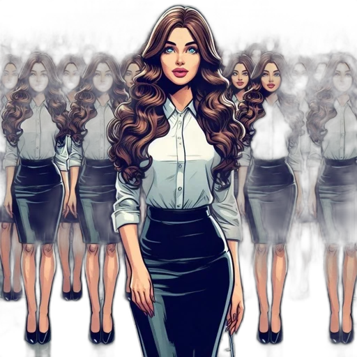 dress, comic book art, concept art, cartoon transparent PNG cut-out