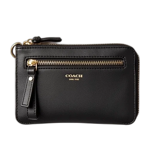 coach, zip, around, wristlet transparent PNG cut-out