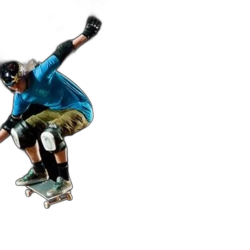 3d render, photorealistic, skateboarder, mid-air transparent PNG cut-out