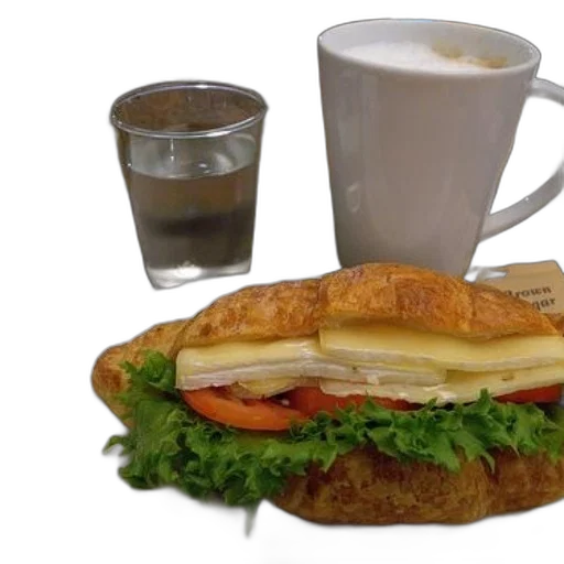 food, photorealistic, 3d render, croissant transparent PNG cut-out