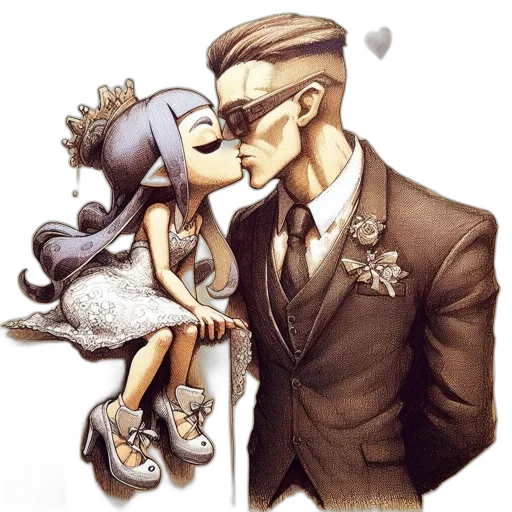 cartoon, watercolor, comic book art, fantasy art transparent PNG cut-out