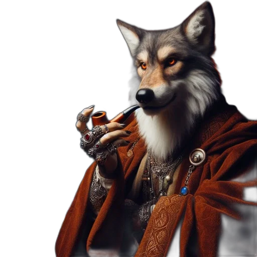 staff, jacket, jewelry, fantasy art transparent PNG cut-out