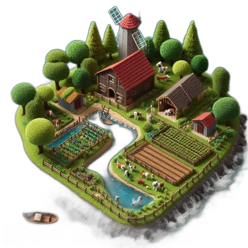 concept art, 3d render, photorealistic, pixel art transparent PNG cut-out