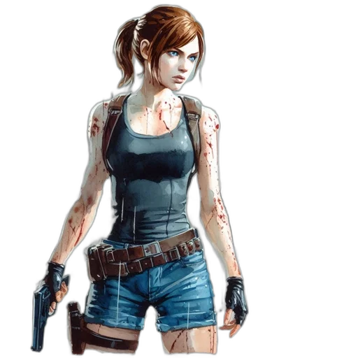 concept art, comic book art, pixel art, fantasy art transparent PNG cut-out