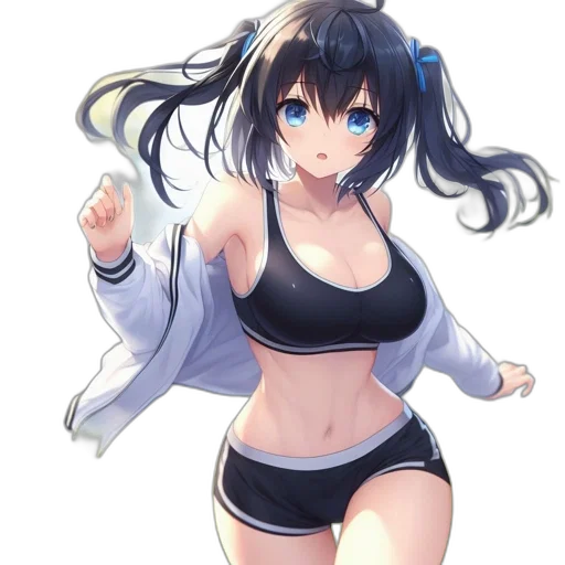 jacket, dress, staff, weapon transparent PNG cut-out