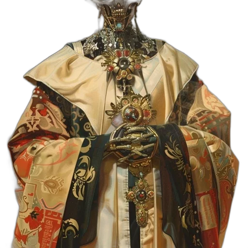 crown, jacket, staff, dress transparent PNG cut-out