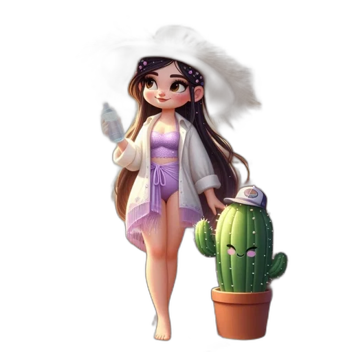 dress, staff, hat, concept art transparent PNG cut-out