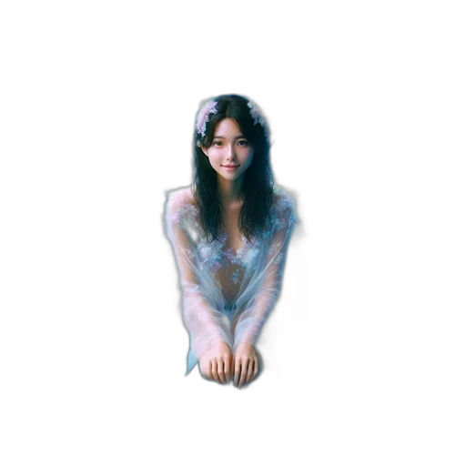 dress, creature, face, jewelry transparent PNG cut-out