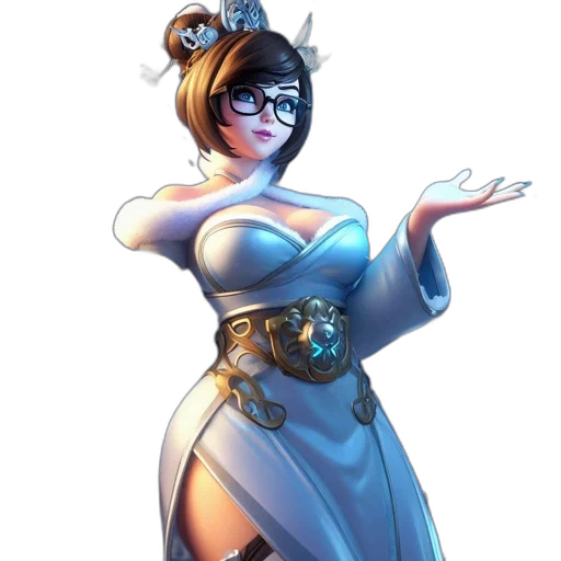 dress, staff, crown, robot transparent PNG cut-out