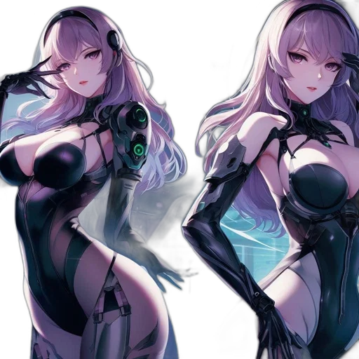 robot, concept art, cyberpunk, fantasy art transparent PNG cut-out
