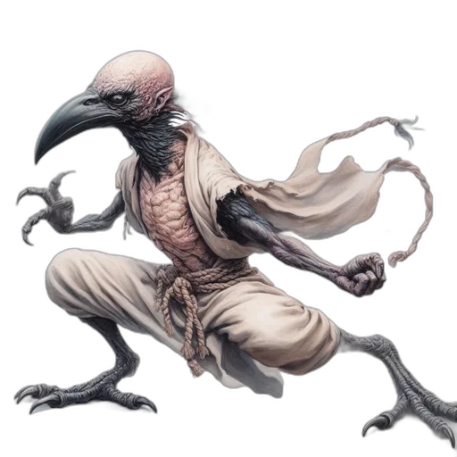 creature, animal, staff, dragon transparent PNG cut-out