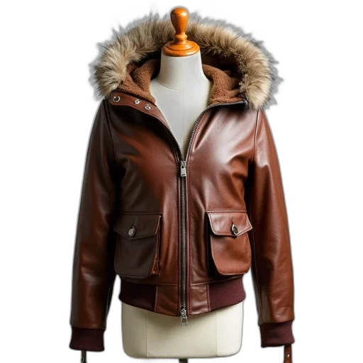 jacket, earth tones, brown, leather transparent PNG cut-out