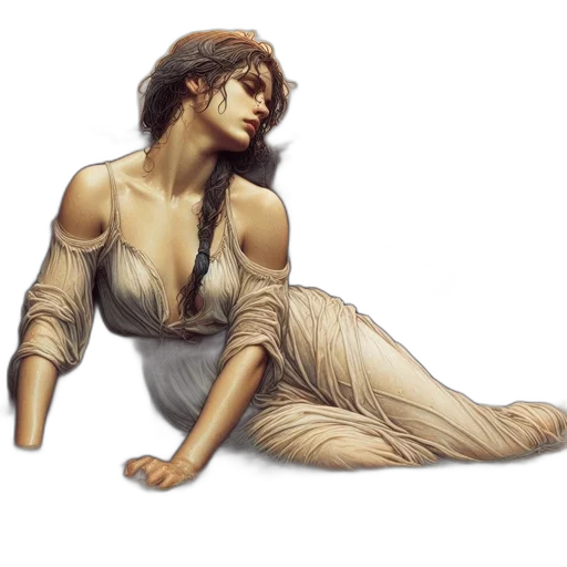 dress, jewelry, fantasy art, concept art transparent PNG cut-out