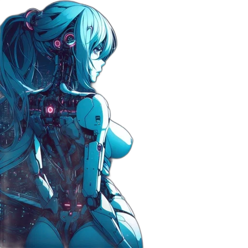robot, dress, cyberpunk, concept art transparent PNG cut-out