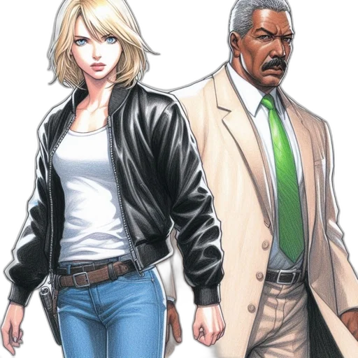 jacket, comic book art, concept art, cartoon transparent PNG cut-out