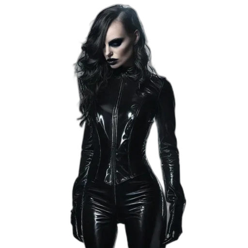 jacket, dress, mask, comic book art transparent PNG cut-out