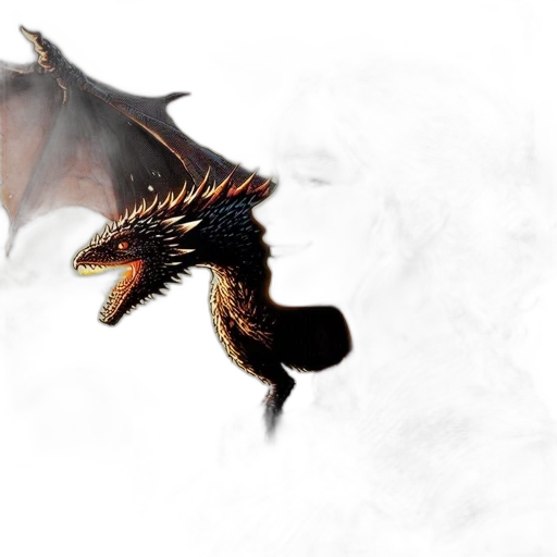 dragon, creature, sword, animal transparent PNG cut-out