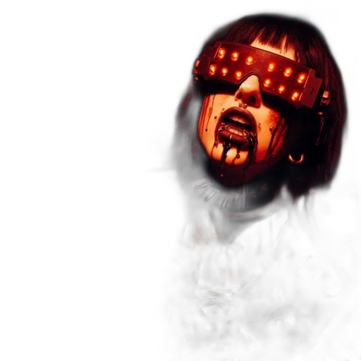 mask, face, robot, hair transparent PNG cut-out